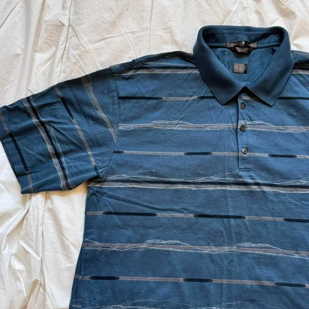 Nike golf tiger woods striped polo shirt sz XL cotton‎ casual sportswear grunge